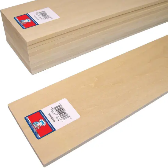 Midwest Products Basswood Sheet 24"-1/4"X4" {2}