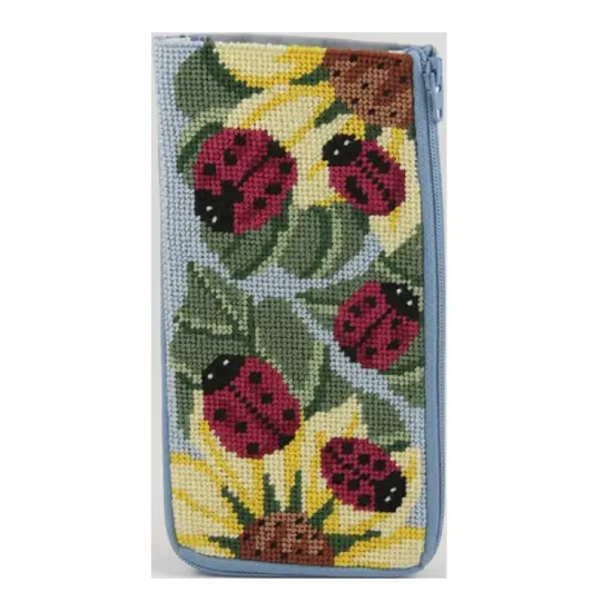 Eyeglass Case - Ladybugs - Needlepoint Kit Multicolor {1}