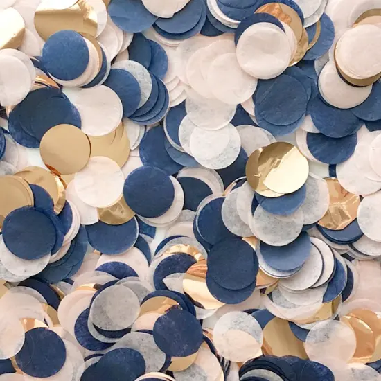 Jumbo Confetti Balloon - Navy, Blush & Rose Gold {2}
