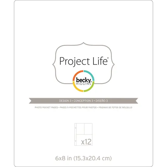 Project Life Photo Pocket Pages 6"X8" 12/Pkg-Design 3 {2}