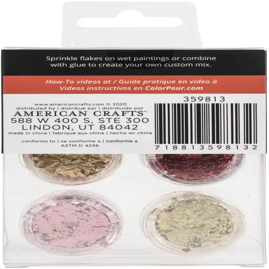 American Crafts Color Pour Magic Foil Flakes 1oz 6/Pkg-Warm {2}