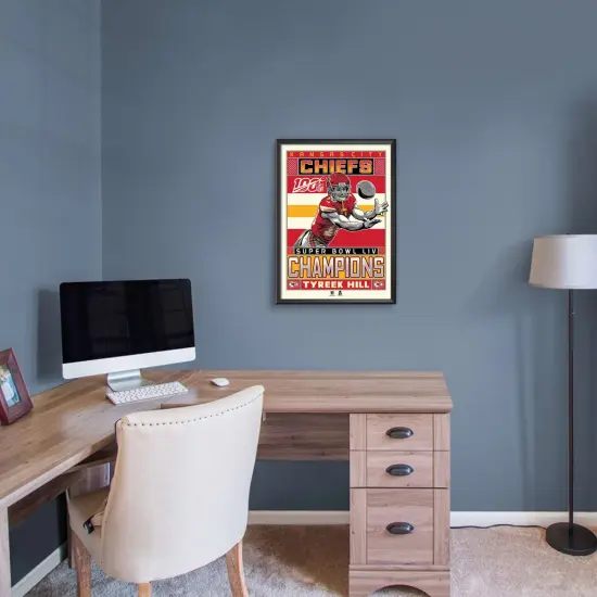 Phenom Gallery Tyreek Hill Kansas City Chiefs Super Bowl LIV Champions Serigraph {4}