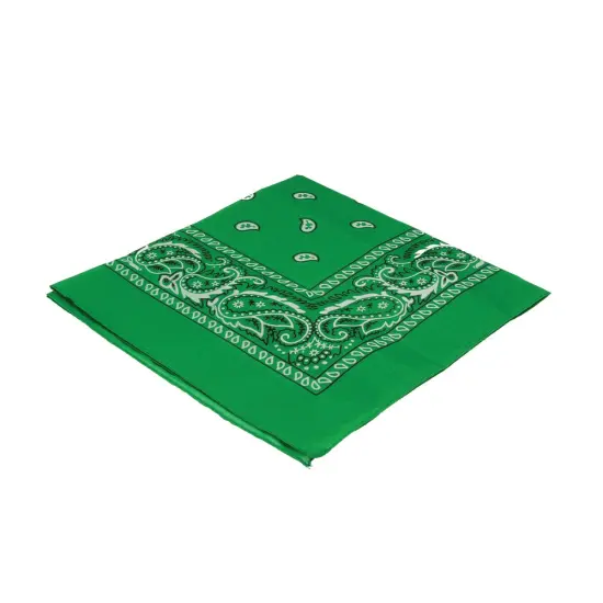 12 Green Cowboy Cowgirl Western Bandana Head Scarf Costume Accessory {1}