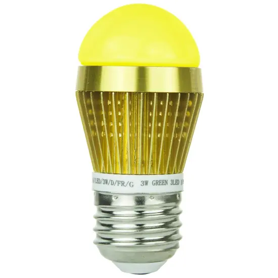 SUNLITE 80347-SU LED 3w Frosted S14 Sign Light Bulbs Yellow Light {1}