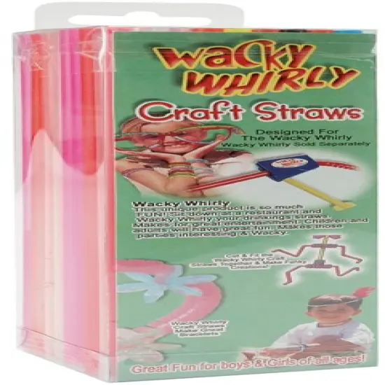 Pepperell Wacky Whirly Craft Straw 7.75" 100/Pkg-Assorted Colors {1}