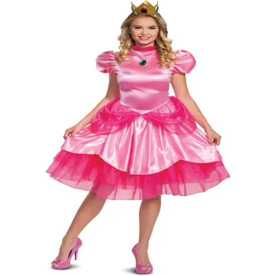 Super Mario Brothers Princess Peach Deluxe Women's Costume {1}