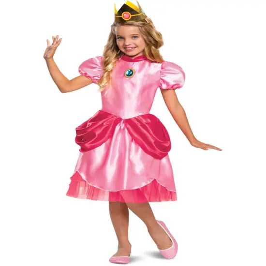 Super Mario Bros Princess Peach Classy Girl's Costume {1}