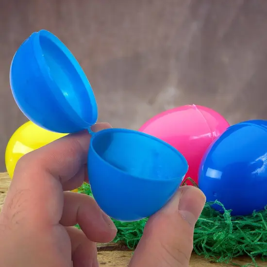 144 Plastic Easter Eggs Bulk- Hinged Fillable Easter Eggs Assorted Colors {3}