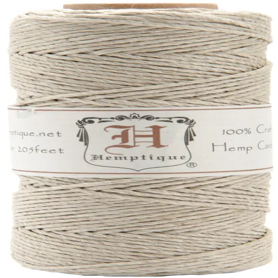 Hemptique Hemp Cord Spool 20lb 205'-Natural {1}