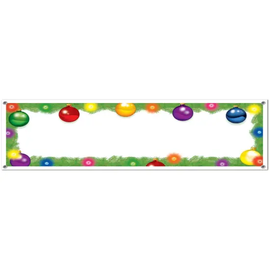 5' x 21" Blank Holidays Festive Christmas Sign Banner Decoration {1}