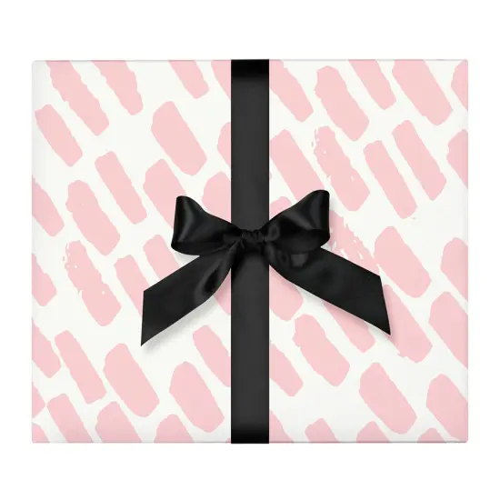Wrapping Paper - Pink Brush Strokes - 3 Sheets {1}