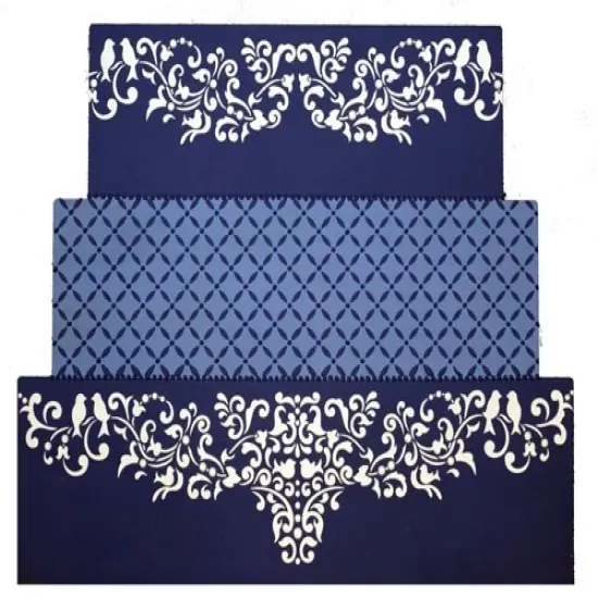 Songbird Cake Stencil Set Side | C894 by Designer Stencils | Stencils for Royal Icing, Airbrush, Dusting Powder | {2}