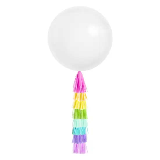 Jumbo Balloon & Tassel Tail - Rainbow {1}