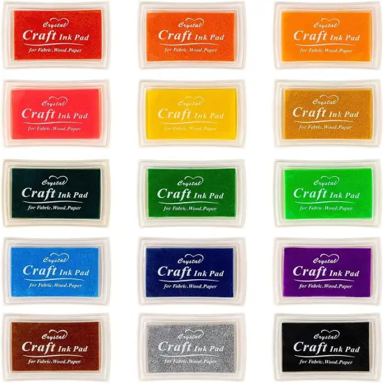 Pixiss Stamp Carving Kit, 3 Rubber Blocks, Brayer, Lino Carver, Knife Kit, 15 Ink Pads {6}