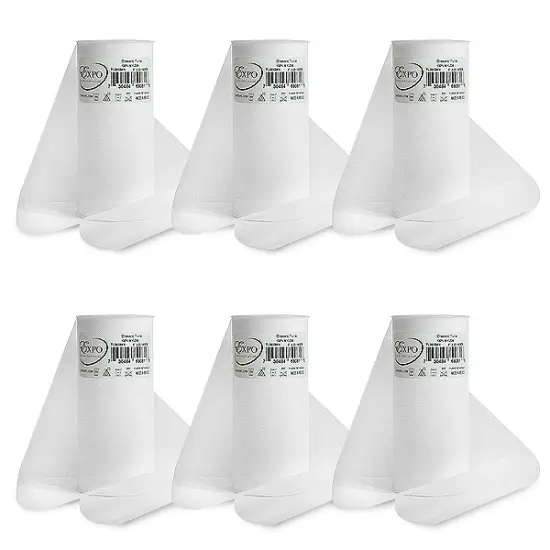 Pack of 6 Premium Matte Tulle Spool of 6-inch X 25 Yards Emerald {2}