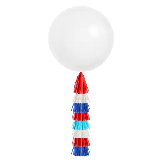 Jumbo Balloon & Tassel Tail - Red, White & Blue {1}