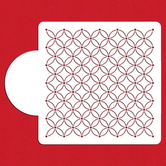 Deco Circles Miniprint Cake Stencil | C886 by Designer Stencils | Stencils for Royal Icing, Airbrush, Dusting Powder | {3}