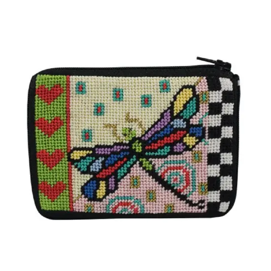 Coin Purse - Dragonfly - Needlepoint Kit Multicolor {1}