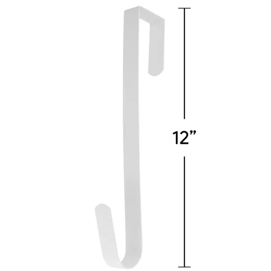 RN'D Over Door Wreath Hook - Thin Metal Overdoor Wreath Holder Seasonal Hanger for Front or Back Door Black {7}