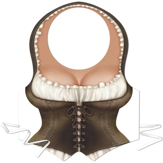 Adults Womens Plastic Medieval Maiden Vest Chest Piece Costume Accessory {1}