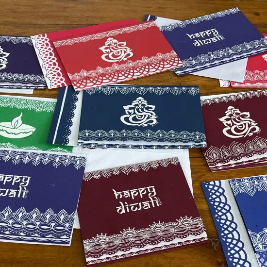 Happy Diwali Cookie Stencil Set | C932 by Designer Stencils | Cookie Decorating Tools | Baking Stencils for Royal Icing, Airbrush, Dusting Powder | Reusable Plastic Food Grade Stencil for Cookies | Easy to Use & Clean Cookie Stencil {2}