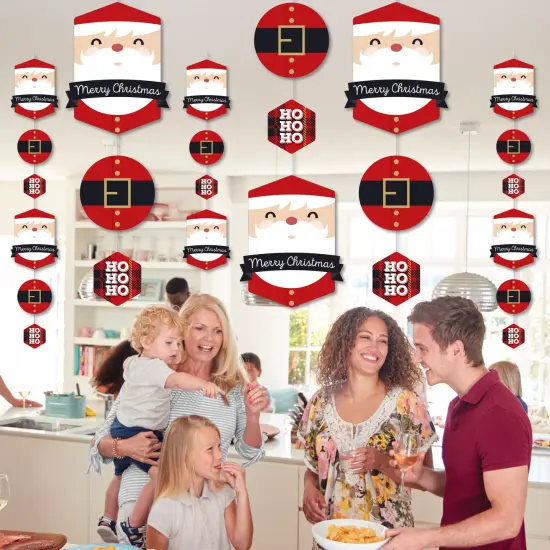 Big Dot of Happiness Jolly Santa Claus - Christmas Party DIY Dangler Backdrop - Hanging Vertical Decorations - 30 Pieces {4}