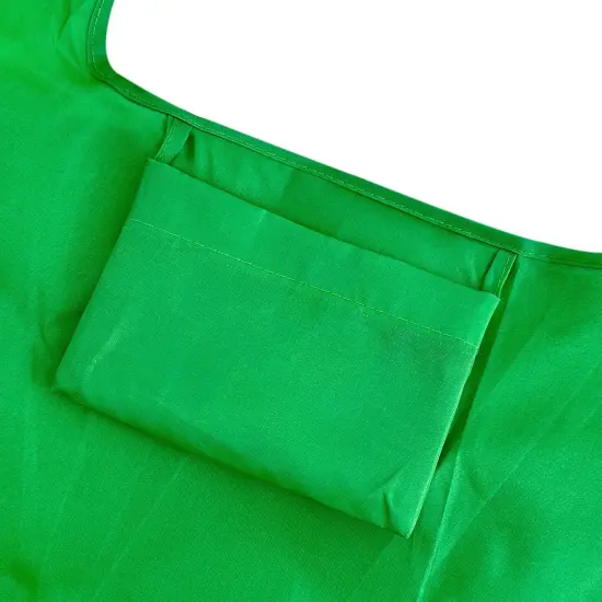 Wrapables Large & Small Foldable Tote Nylon Reusable Grocery Bags, Set of 2 Set of 2, Green {4}