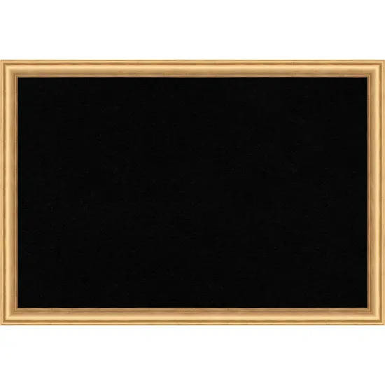 Salon Scoop Wood Framed Corkboard, Black Cork Salon Scoop Gold {1}