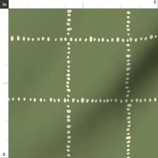 Various Fabrics by the Yard or Fat Quarter Avocado Green Windowpane Plaid Weathered Grid Squares Minimal Custom Printed Fabric by Spoonflower {4}