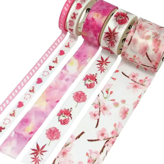 Wrapables Decorative Washi Tape Box Set (10 Rolls) Happy Pink {3}