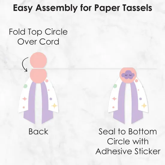 Big Dot of Happiness Pajama Slumber Party - DIY Girls Sleepover Birthday Party Pennant Garland Decoration - Triangle Banner - 30 Pieces {7}