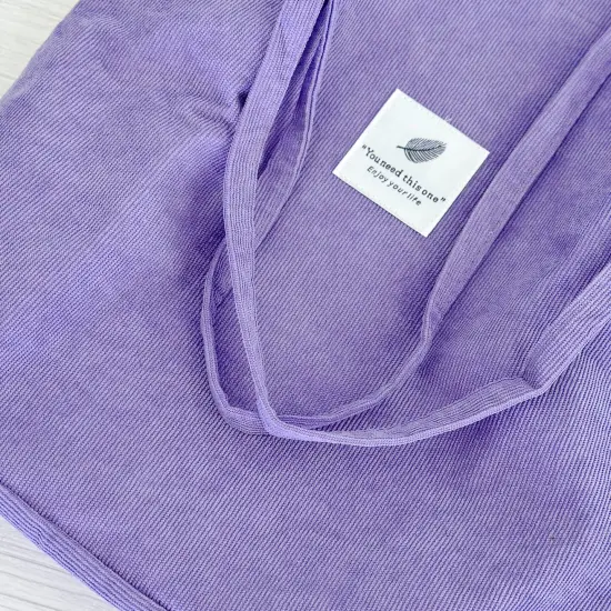 Wrapables Corduroy Tote Bag, Casual Everyday Shoulder Handbag, 2pc Pink/Purple {5}