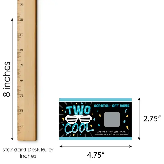 Big Dot of Happiness Two Cool - Boy - Blue 2nd Birthday Party Game Scratch Off Cards - 22 Count {7}