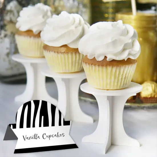 Big Dot of Happiness Zebra Print - Safari Party Tent Buffet Card - Table Setting Name Place Cards - Set of 24 {6}