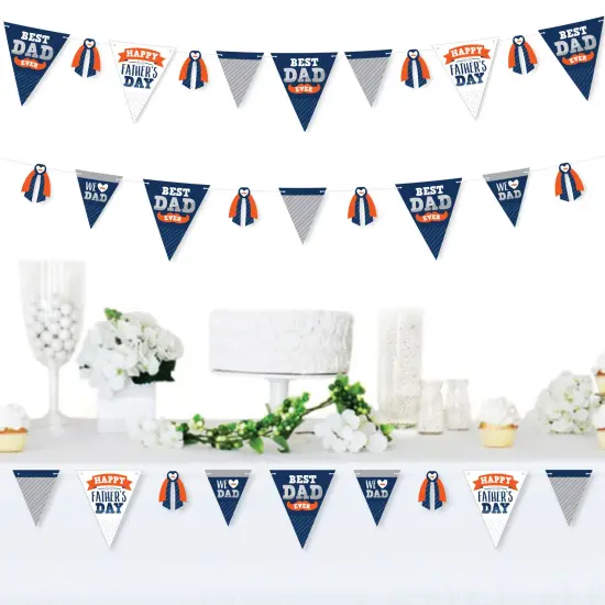 Big Dot of Happiness Happy Father's Day - DIY We Love Dad Party Pennant Garland Decoration - Triangle Banner - 30 Pieces {4}