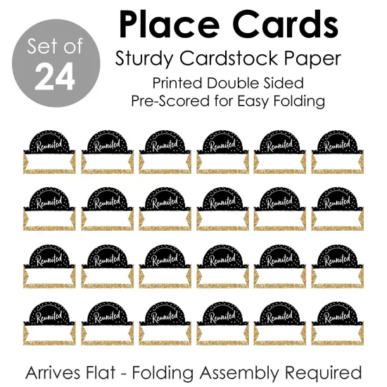 Big Dot of Happiness Reunited - School Class Reunion Party Tent Buffet Card - Table Setting Name Place Cards - Set of 24 {7}