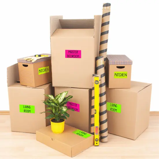 Avery Neon Shipping Labels with Sure Feed for Laser Printers, 2"x4", Assorted Colors, 150 Labels (5978) {4}