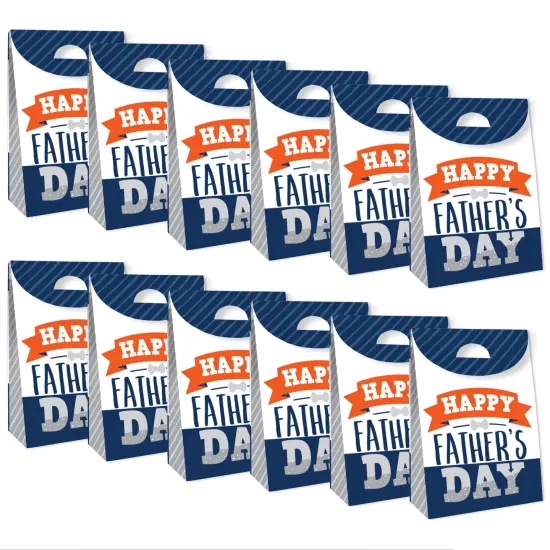 Big Dot of Happiness Happy Father's Day - We Love Dad Gift Favor Bags - Party Goodie Boxes - Set of 12 {6}