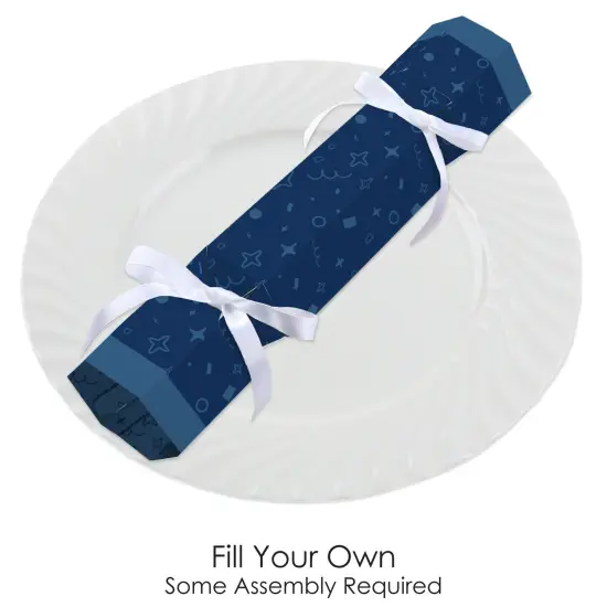 Big Dot of Happiness Navy Confetti Stars - No Snap Simple Party Table Favors - DIY Cracker Boxes - Set of 12 {3}