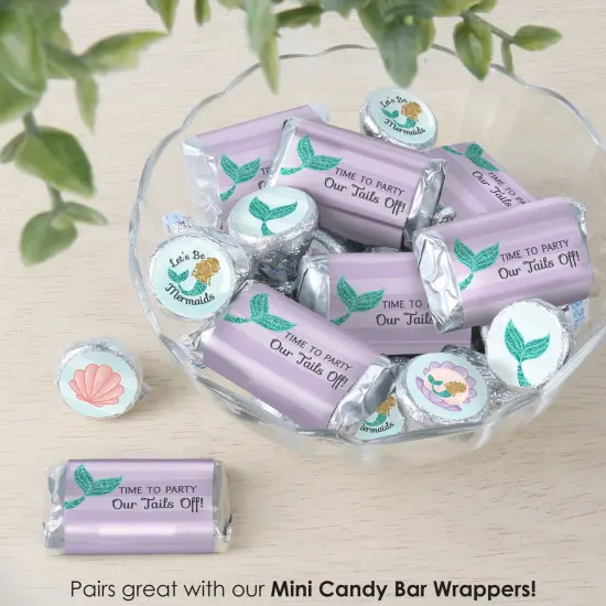 Big Dot of Happiness Let's Be Mermaids - Baby Shower or Birthday Party Small Round Candy Stickers - Party Favor Labels - 324 Count {7}