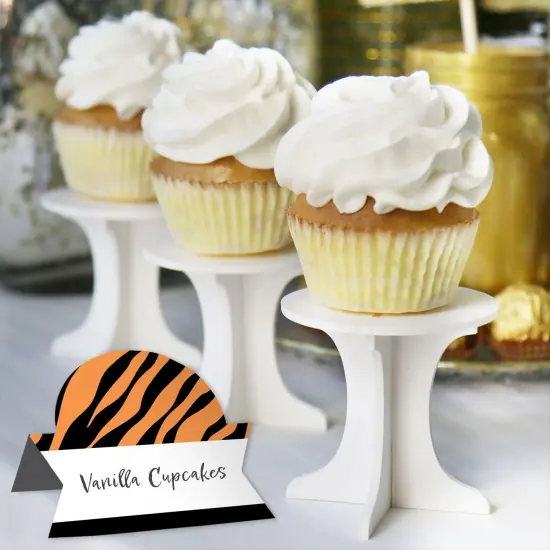 Big Dot of Happiness Tiger Print - Jungle Party Tent Buffet Card - Table Setting Name Place Cards - Set of 24 {6}