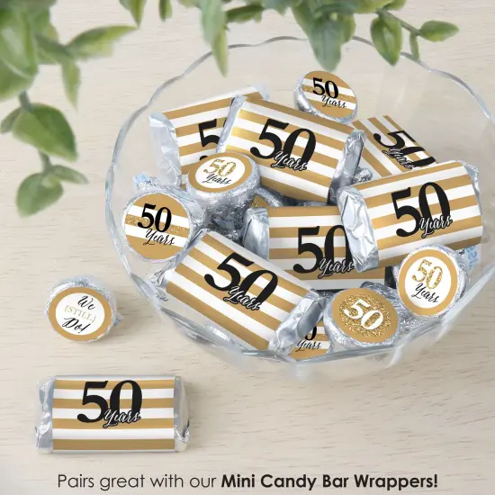 Big Dot of Happiness We Still Do - 50th Wedding Anniversary - Anniversary Party Small Round Candy Stickers - Party Favor Labels - 324 Count {7}