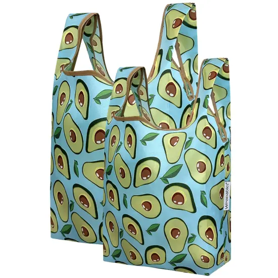 Wrapables JoliBag Collection Reusable Shopping Bag (Set of 2) Avocado {1}