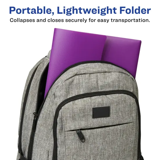 Avery Slide & View Expanding File Folder, 6 Pockets, Letter Size, 1 Plum Folder (73543) {4}