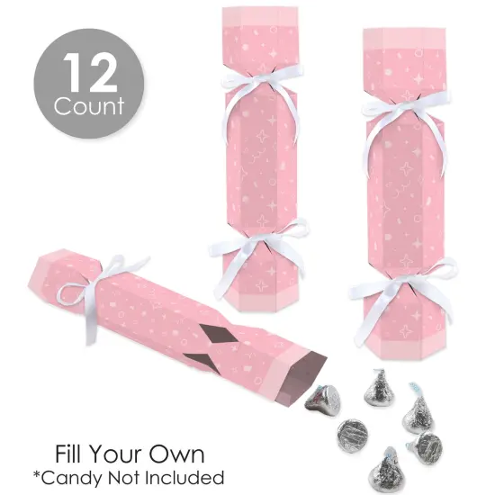 Big Dot of Happiness Pink Confetti Stars - No Snap Simple Party Table Favors - DIY Cracker Boxes - Set of 12 {4}