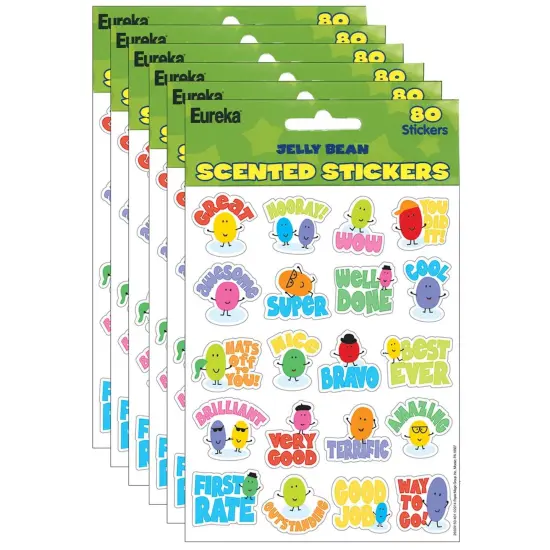 Jelly Beans Scented Stickers, 80 Per Pack, 6 Packs {2}