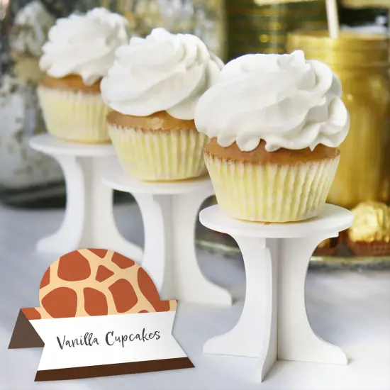 Big Dot of Happiness Giraffe Print - Safari Party Tent Buffet Card - Table Setting Name Place Cards - Set of 24 {6}