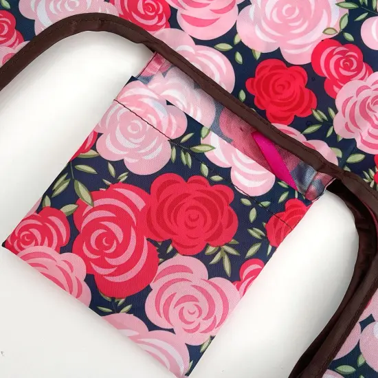 Wrapables JoliBag Collection Reusable Shopping Bag (Set of 2) Pink Roses {4}