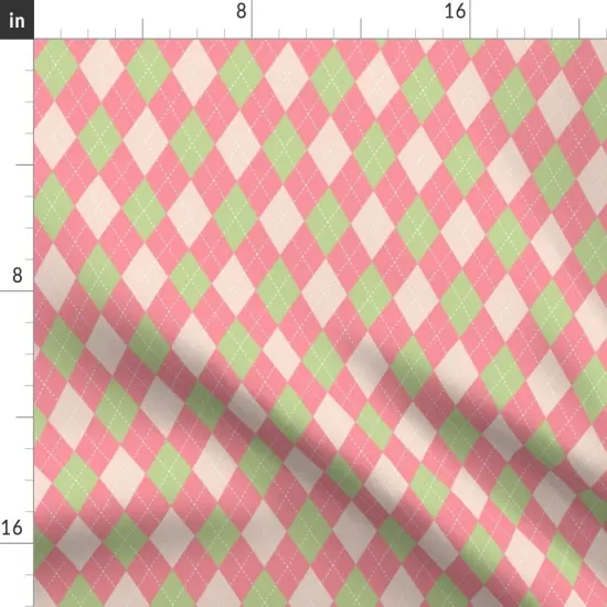 Various Fabrics by the Yard or Fat Quarter Preppy Argyle Plaid Diamond Retro Geometric Feminine Golf Custom Printed Fabric by Spoonflower {2}