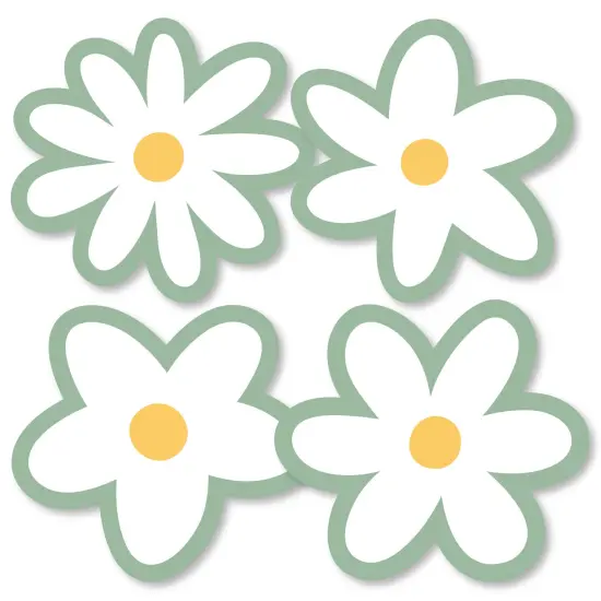 Big Dot of Happiness Sage Green Daisy Flowers - Decorations DIY Floral Party Essentials - Set of 20 {3}